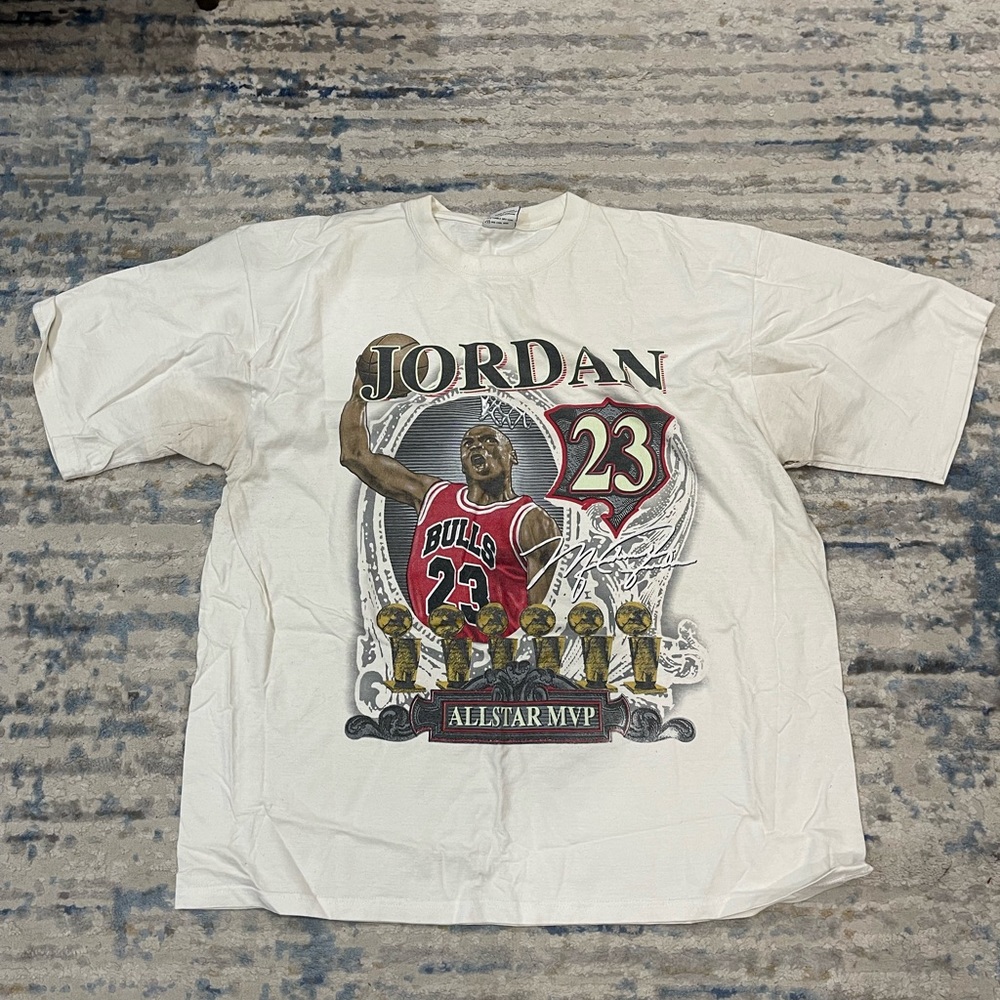 4XL Vintage Jordan All Star MVP 6 NBA Championships Big and Tall T-Shirt